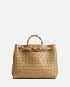 BOTTEGA VENETA MEDIUM ANDIAMO LEATHER TOTE BAG