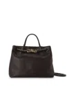 Bottega Veneta Medium Andiamo Top Handle Bag In Fondant/brass