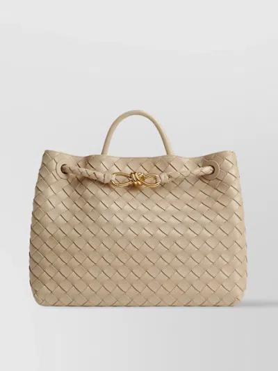 Bottega Veneta Medium Andiamo Tote Bag In White