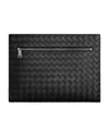Bottega Veneta Intreciato Medium Woven Briefcase In Black