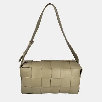 Pre-owned Bottega Veneta Medium Brick Cassette Bag Sage Green