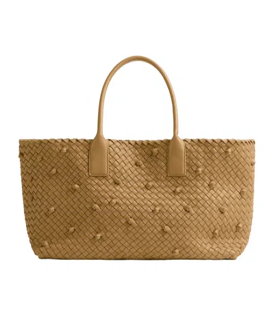 Bottega Veneta Medium Cabat Handbag In Brown