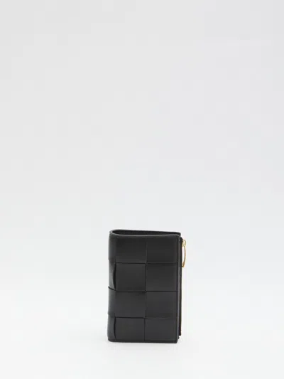 Bottega Veneta Medium Cassette Bi-fold Wallet In Black
