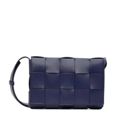 Bottega Veneta Medium Cassette Crossbody Bag In Blue