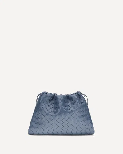 Bottega Veneta Medium Clutch Bag In Blue