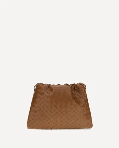 Bottega Veneta Medium Clutch Bag In Brown