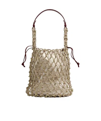 Bottega Veneta Medium Crochet Bucket Bag In Nude | ModeSens