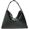 Bottega Veneta Medium Dustbag Intrecciato Leather Shoulder Bag In Black-gold