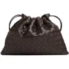 Bottega Veneta Medium Dustbag Intrecciato Leather Shoulder Bag In Brown