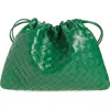 Bottega Veneta Medium Dustbag Intrecciato Leather Shoulder Bag In Green