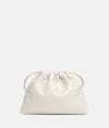 Bottega Veneta Medium Dustbag Intrecciato Leather Shoulder Bag In White