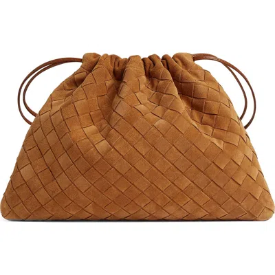 Bottega Veneta Medium Dustbag Intrecciato Suede Bag