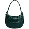 Bottega Veneta Medium Gemelli Intrecciato Shoulder Bag In Emerald Green/brass