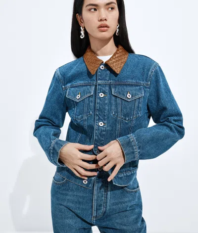 Bottega Veneta Bottega  Veneta Medium Indigo Jacket In Blue