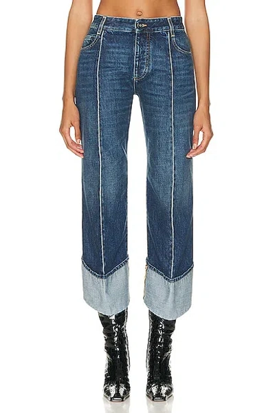 Bottega Veneta Medium Indigo Straight Leg In Mid Blue