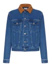 Bottega Veneta Denim Jacket Front Pockets Long Sleeves Collar In Blue