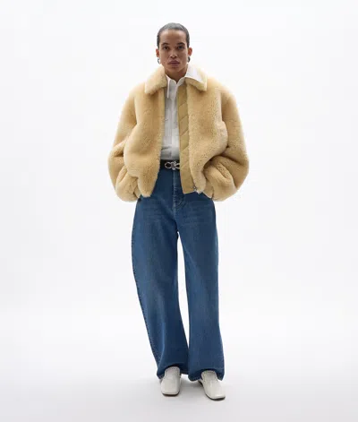 Bottega Veneta Medium Indigo Wide Leg Jeans In Blue