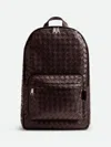 Bottega Veneta Medium Intrecciato Leather Backpack In Brown