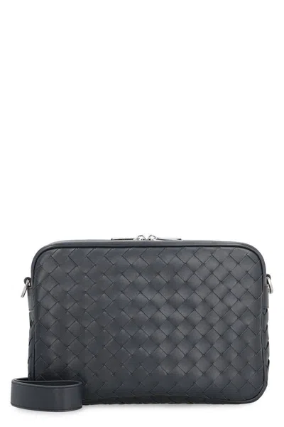 Bottega Veneta Medium Intrecciato Camera Bag In Blue