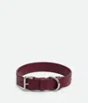 Bottega Veneta Medium Intrecciato Dog Collar In Burgundy