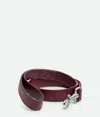 Bottega Veneta Medium Intrecciato Dog Leash In Burgundy