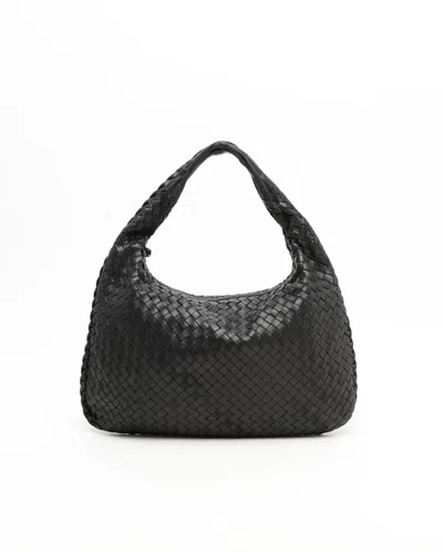 Bottega Veneta Medium Intrecciato Hobo Bag In Black