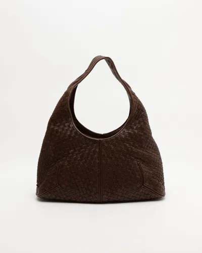 Bottega Veneta Medium Intrecciato Hobo Bag In Brown