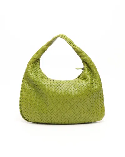 Bottega Veneta Medium Intrecciato Hobo Bag In Green