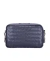 Bottega Veneta Medium Intrecciato Messenger Bag In Blue