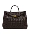Bottega Veneta Womens Fondant-m Brass-fond Andiamo Long Intrecciato-weave Leather Clutch In Brown