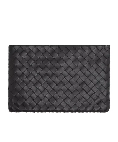 Bottega Veneta Medium Intreciato Clutch In Black