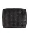 Bottega Veneta Medium Intreciato Clutch In Black