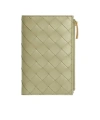 Bottega Veneta Medium Knitted Double Fold Wallet In Nude