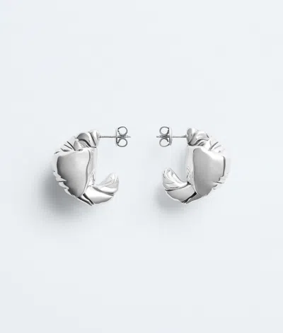 Bottega Veneta Medium Knot Earrings In Metallic