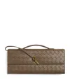 Bottega Veneta Medium Leather Andiamo Clutch Bag In Brown