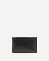 Bottega Veneta Medium Leather Clutch Bag In Black