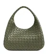 Bottega Veneta Medium Leather Intrecciato Campana Shoulder Bag In Green