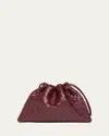 Bottega Veneta Medium Leather Pouch Bag In Red