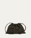 Bottega Veneta Medium Leather Pouch Bag In Black