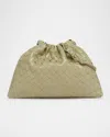 Bottega Veneta Medium Leather Pouch Bag In Travertine