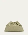 Bottega Veneta Medium Leather Pouch Bag In Travertine