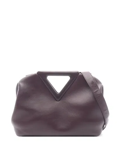Pre-owned Bottega Veneta Medium Leather Shoulder Bag In Purple
