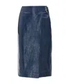 Bottega Veneta Medium Length Skirt In Blue