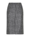 Bottega Veneta Stylish Black Printed Leather Midi Skirt For Women From Ss23 Collection In Gray