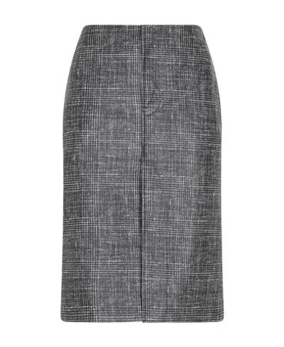 BOTTEGA VENETA BOTTEGA VENETA PRINTED LEATHER MIDI SKIRT