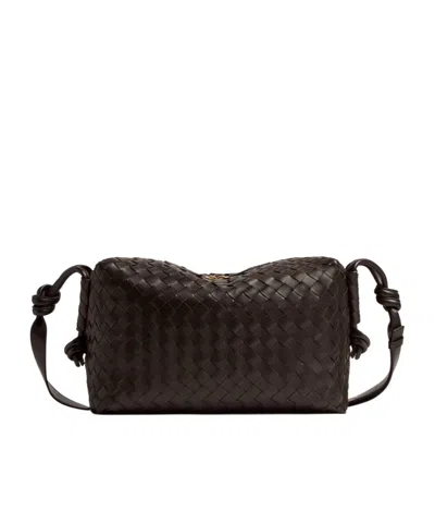 Bottega Veneta Medium Loop Weekend Travel Bag In Black