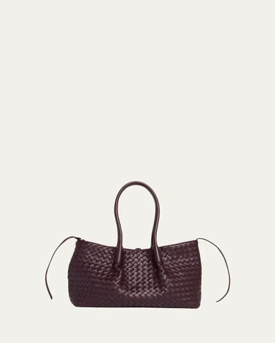 Bottega Veneta Medium Pinacoteca Reversible Leather Tote Bag In Dark Barolo/pickle