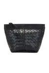Bottega Veneta Medium Prism Pouch In Black & Gold