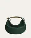 Bottega Veneta Sardine Medium Intrecciato Leather Top-handle Bag In Emerald Green-m Bras