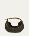 Bottega Veneta Medium Sardine In Kaki-medium Brass